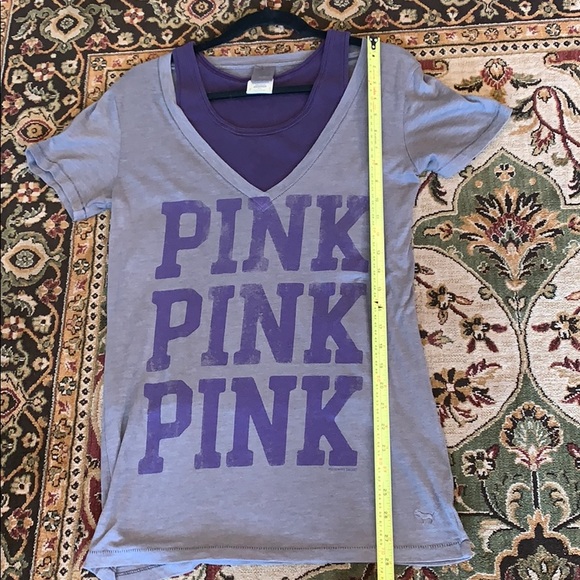 3/$25!Victoria Secret Pink Tee X’s2 Size Medium - Picture 6 of 10